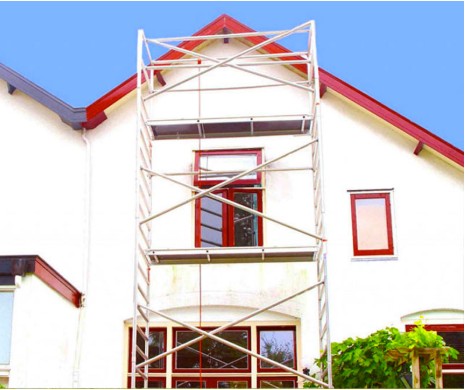 Ravalement et peinture de façade avec échafaudage